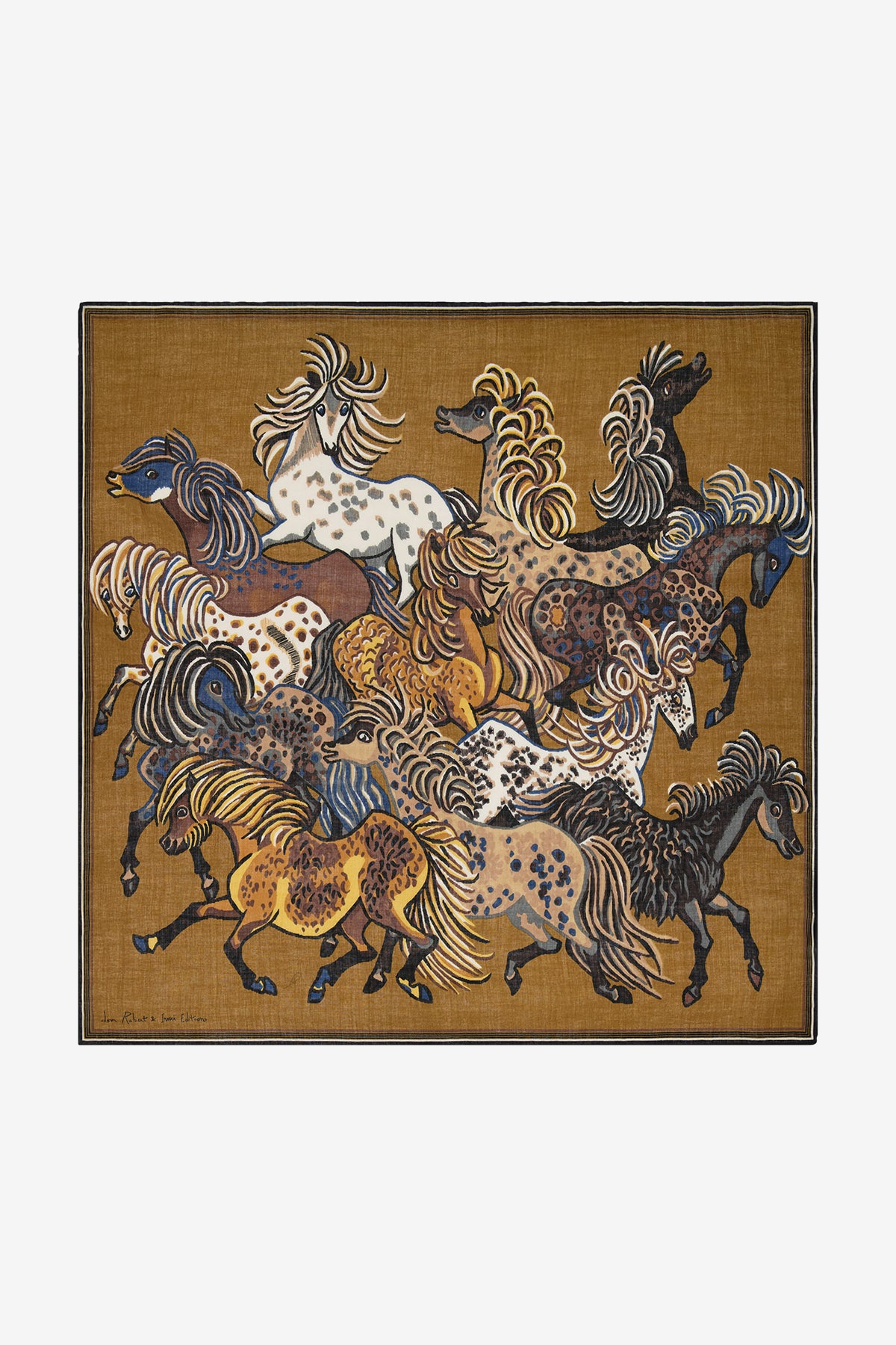 Western scarf brown 130 - Inoui Editions