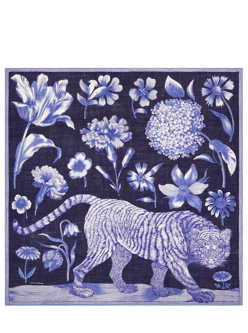 Gustav scarf 130 blue - Inoui Editions