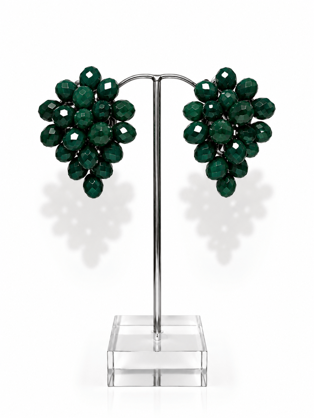 DORIS Bouquet Clip-On Earrings – Emerald Green