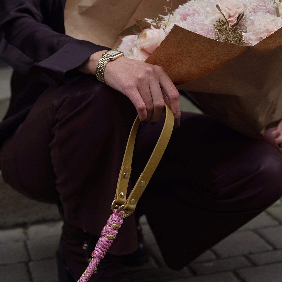 Flor Dog Leash Blush Pink - Mila & Coco