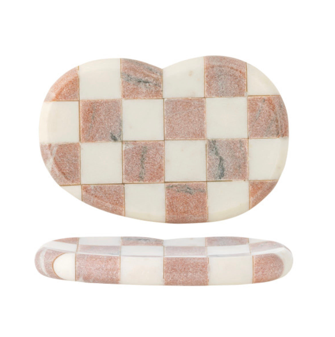 Petrea Marble Tray – Rose & Beige