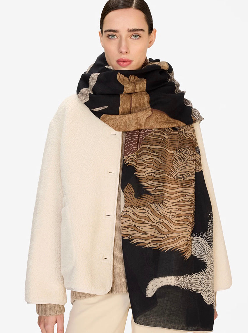 Puppy ullscarf - Svart - Inoui Editions