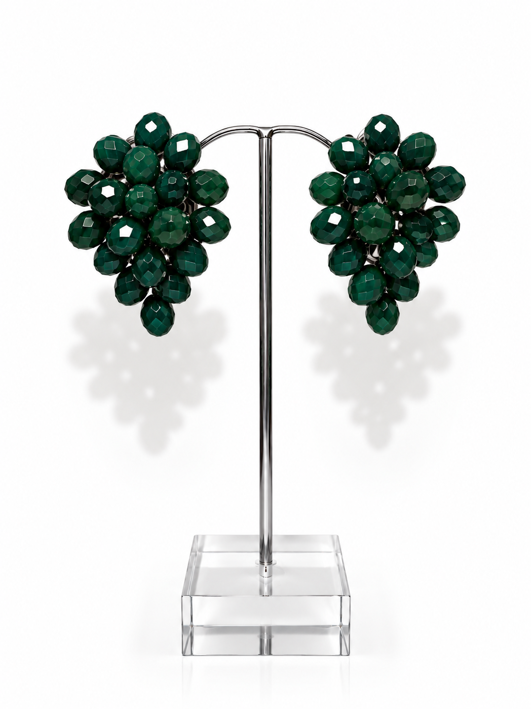 DORIS Bouquet Clip-On Earrings – Emerald Green