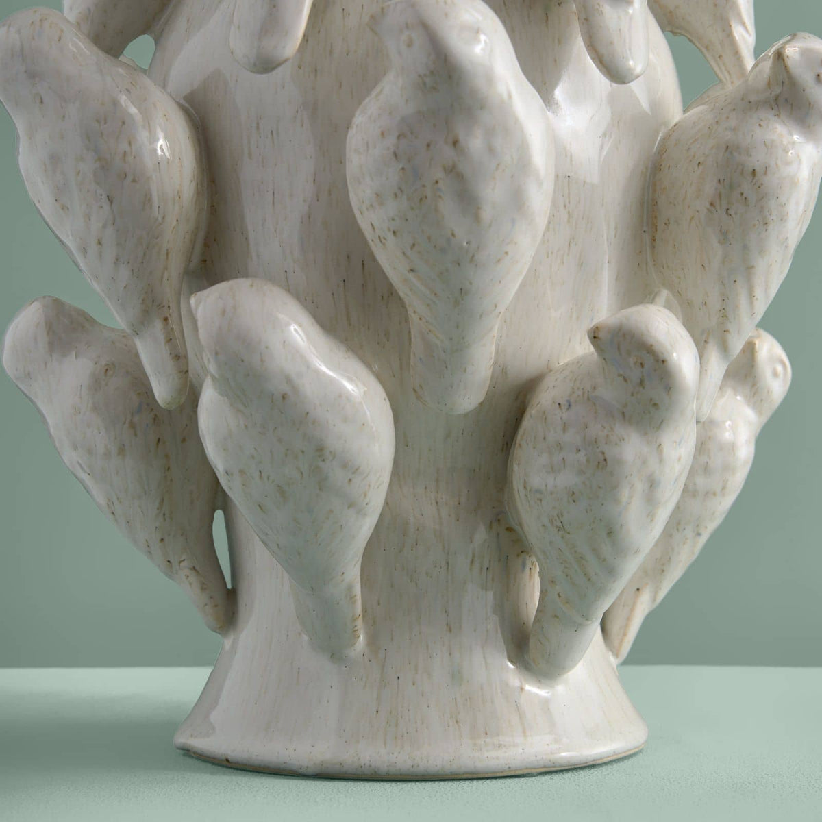 Vase Little Bird- white