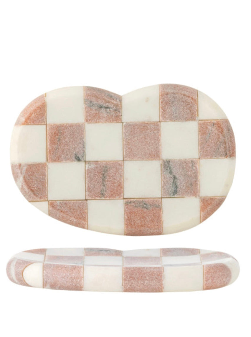 Petrea Marble Tray – Rose & Beige