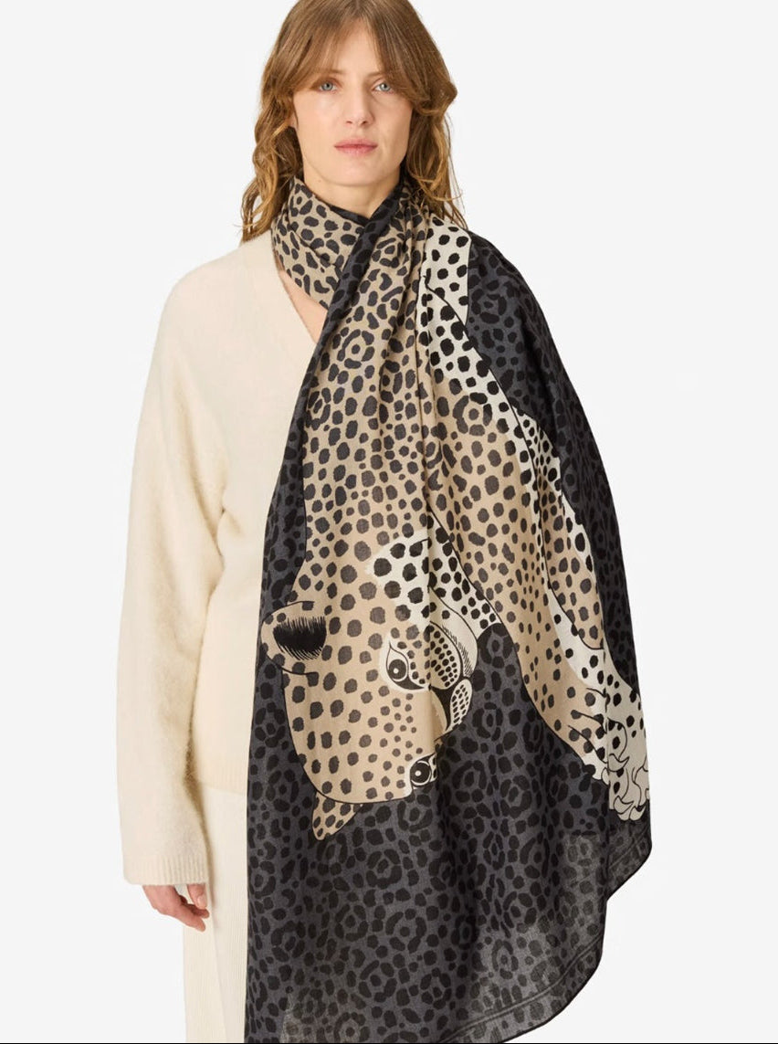 Feline scarf grey - Inoui Editions
