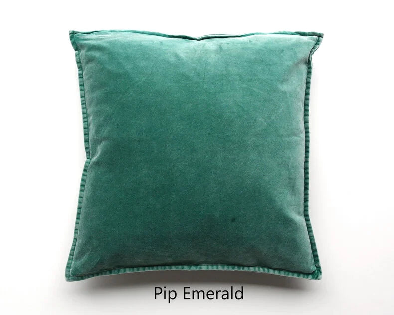 Pip cushion cover - velvet Emerald
