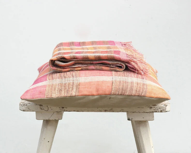 Sienna cushion cover - orange/tobacco