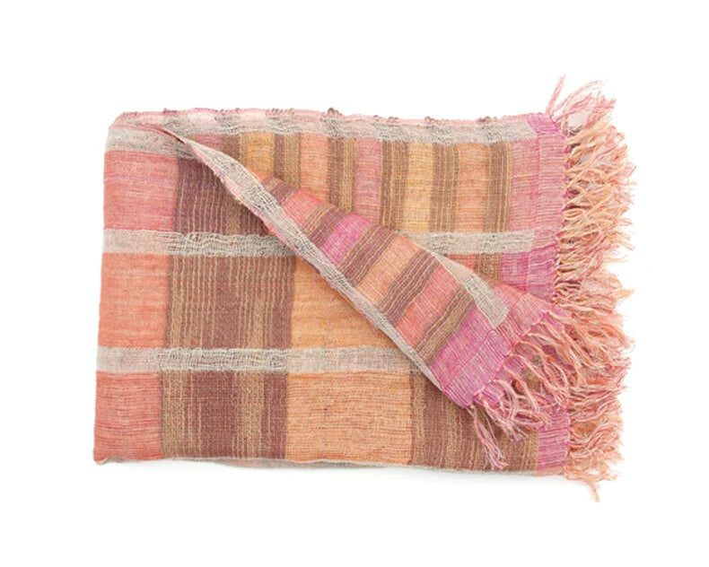 Sienna throw - orange/tobacco